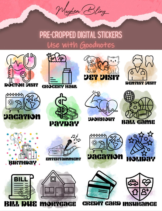Simple digital stickers