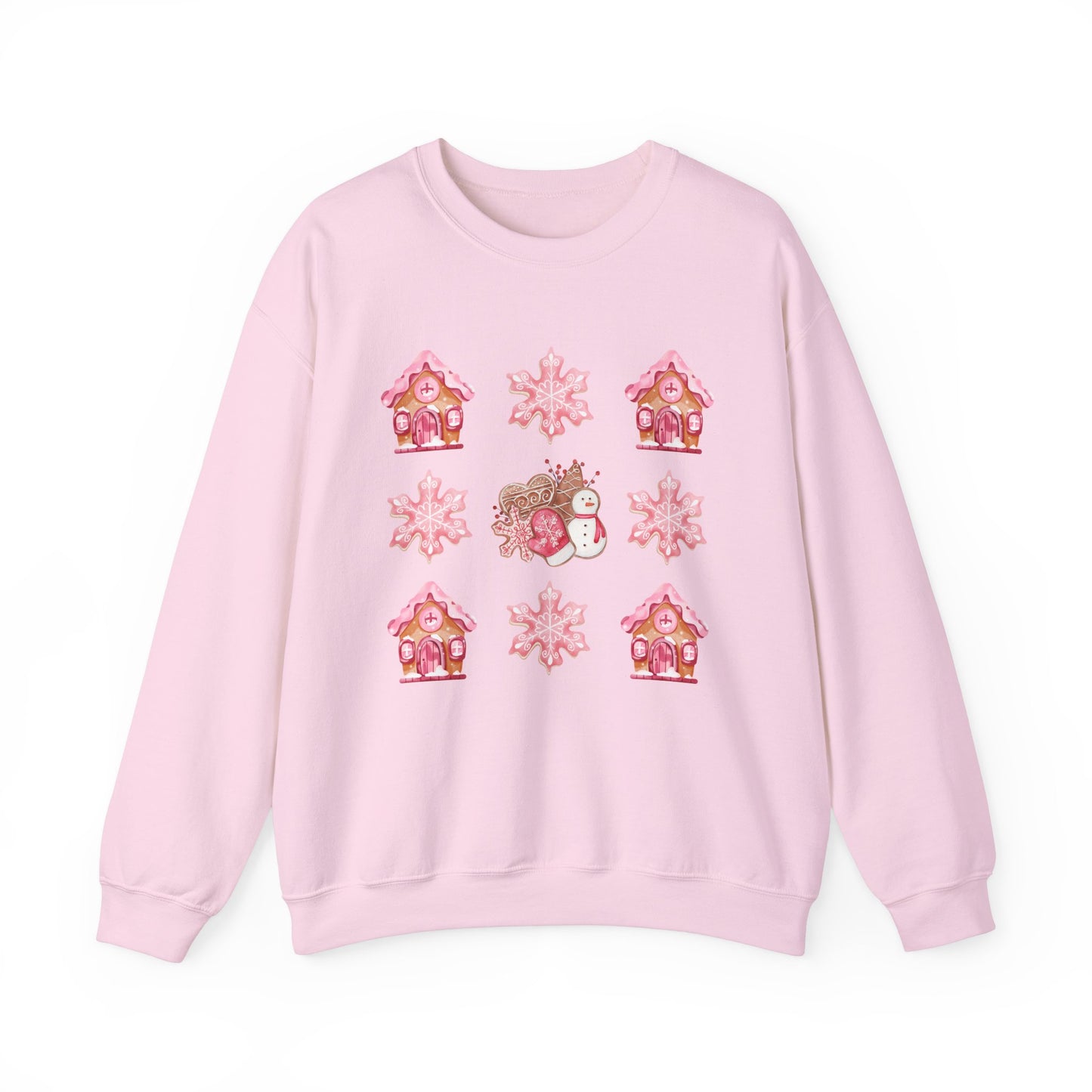 Pink Gingerbread House Crewneck Sweatshirt