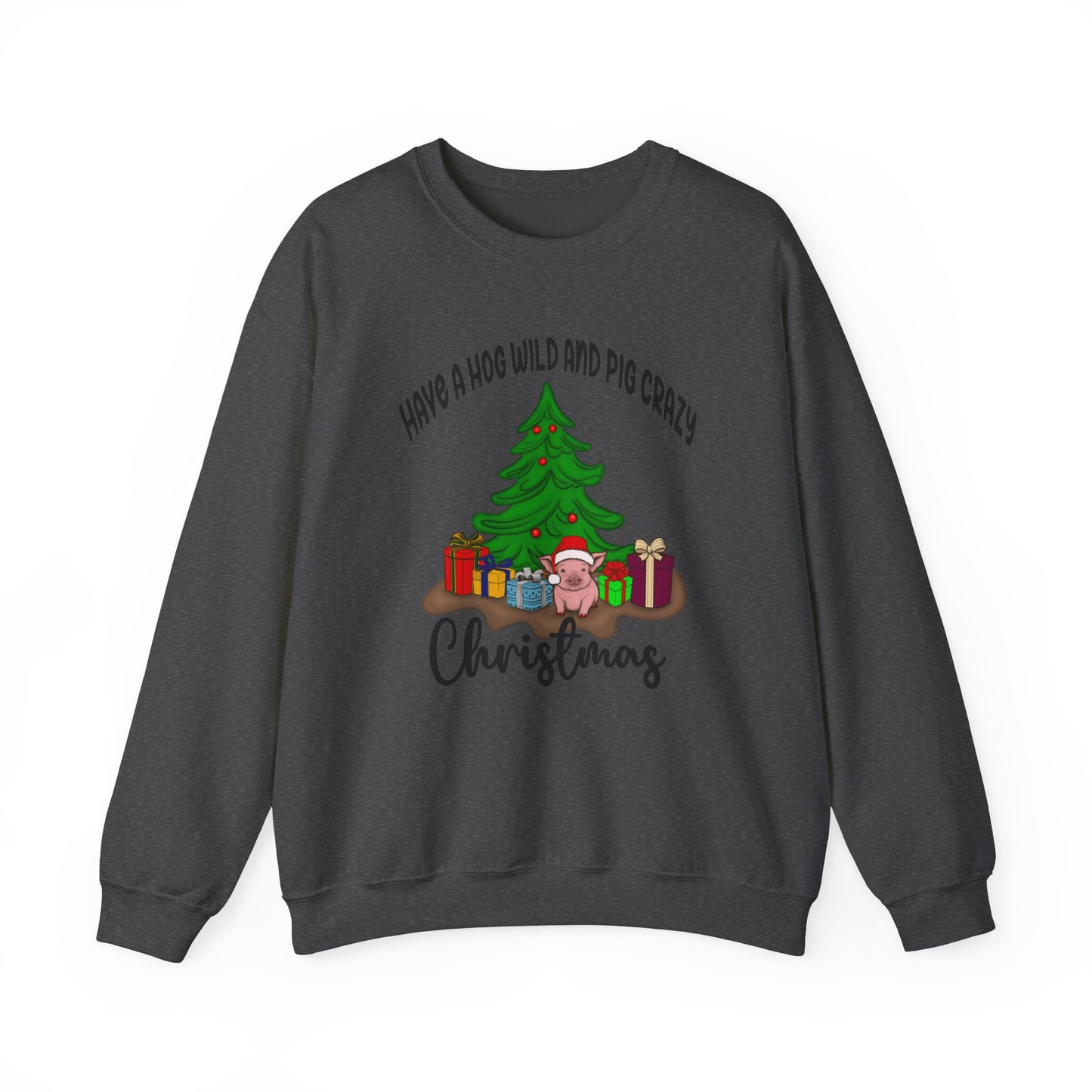 Pig crazy Christmas Unisex Heavy Blend™ Crewneck Sweatshirt
