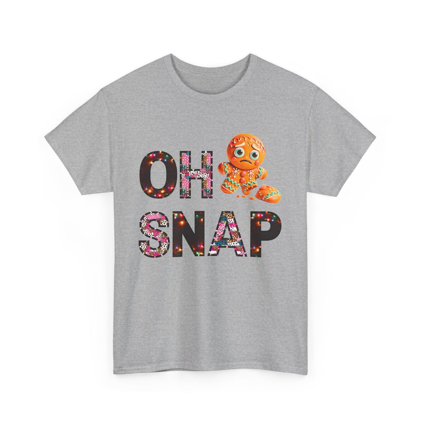 Unisex Tee Gingerbread Cookie 'Oh Snap' Design