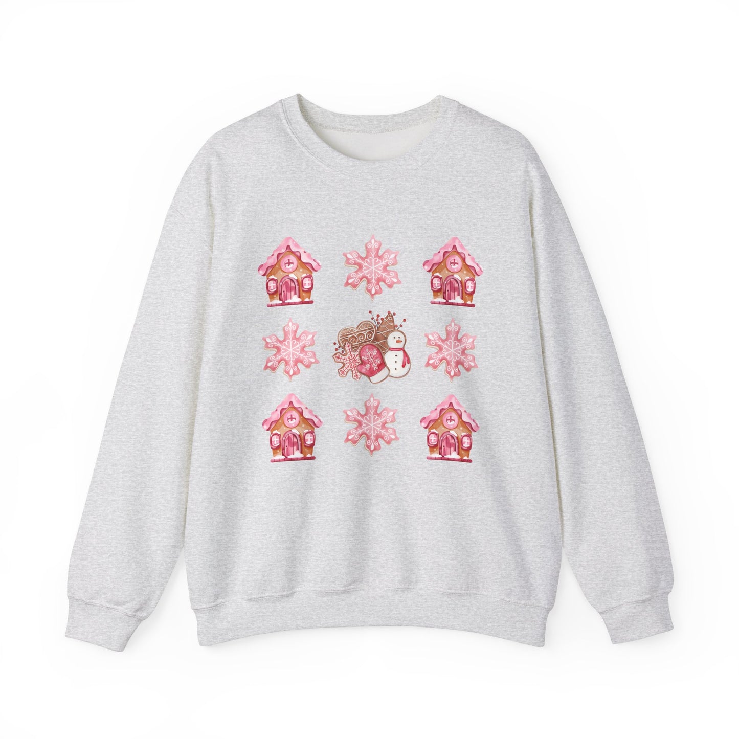 Pink Gingerbread House Crewneck Sweatshirt