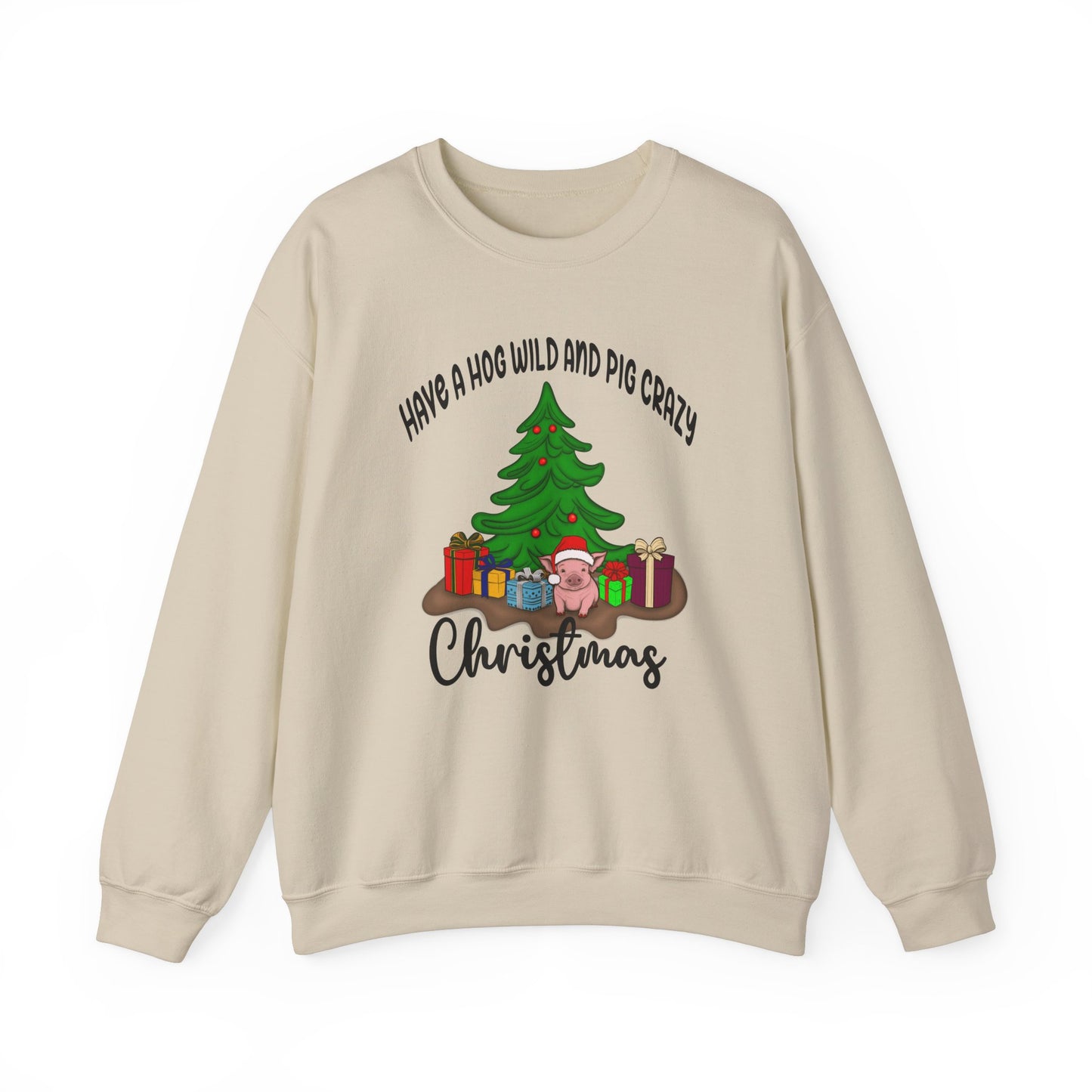 Pig crazy Christmas Unisex Heavy Blend™ Crewneck Sweatshirt