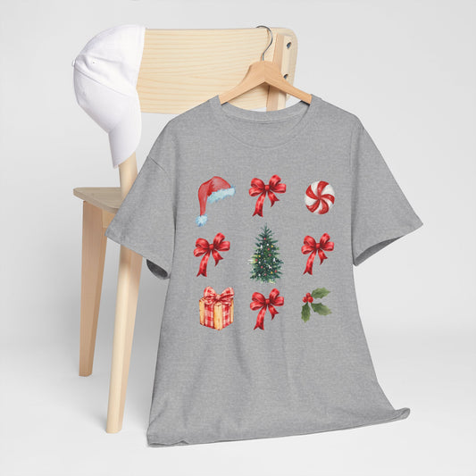 Christmas Red Bow Unisex Tee