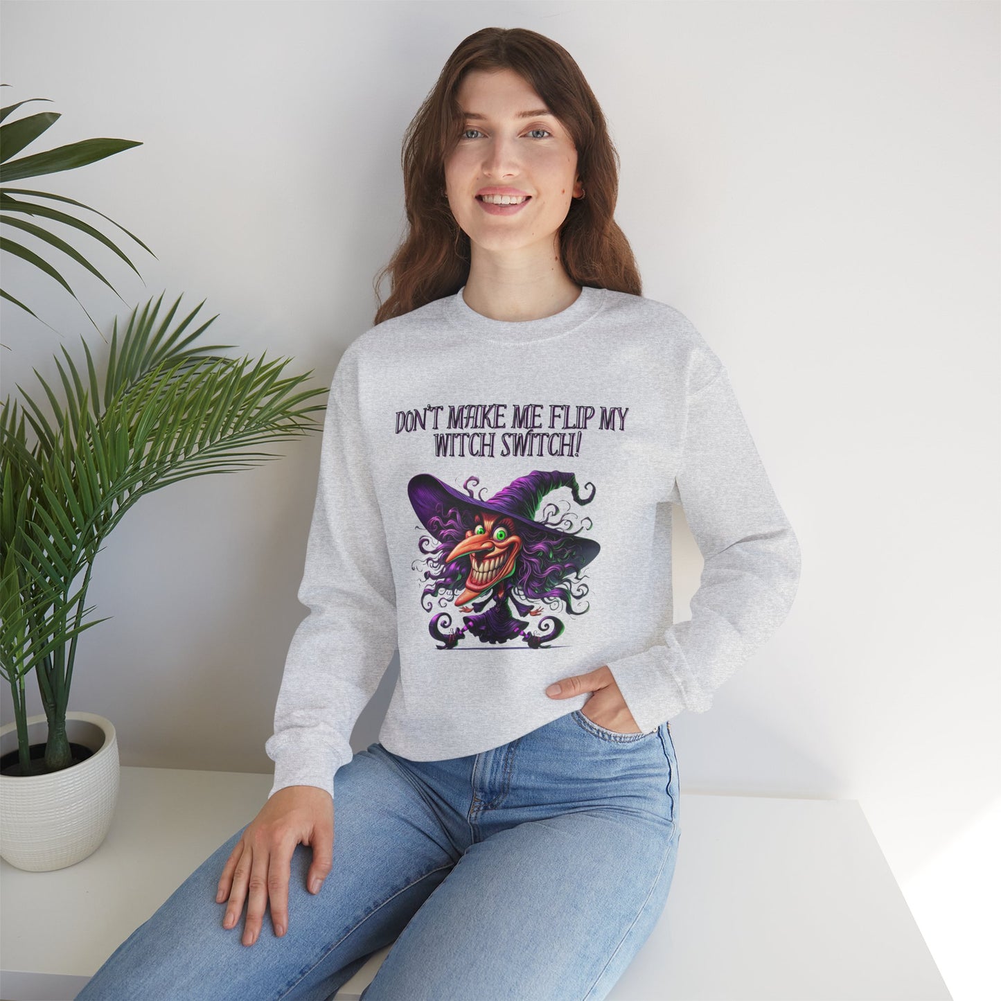 Witch Switch—Unisex Heavy Blend™ Crewneck Sweatshirt