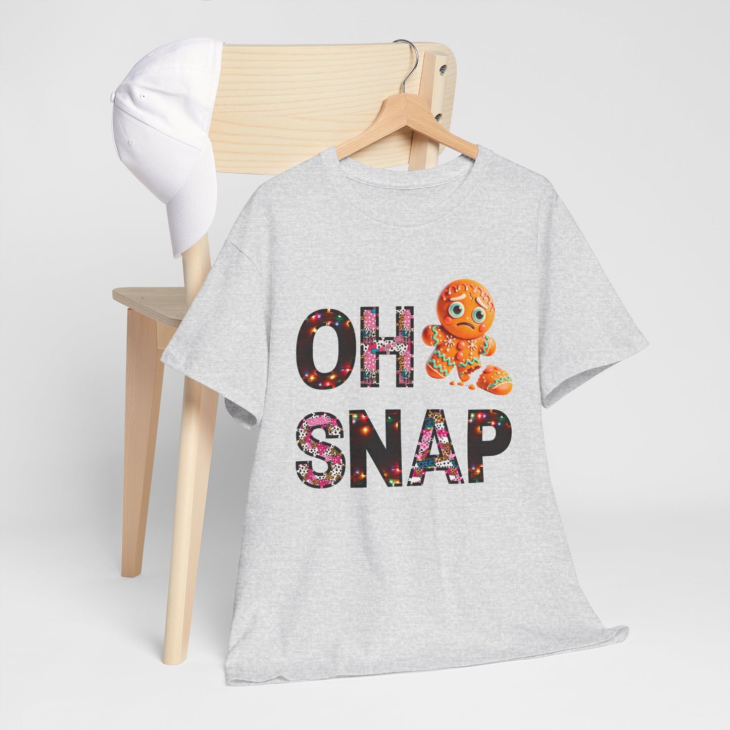 Unisex Tee Gingerbread Cookie 'Oh Snap' Design