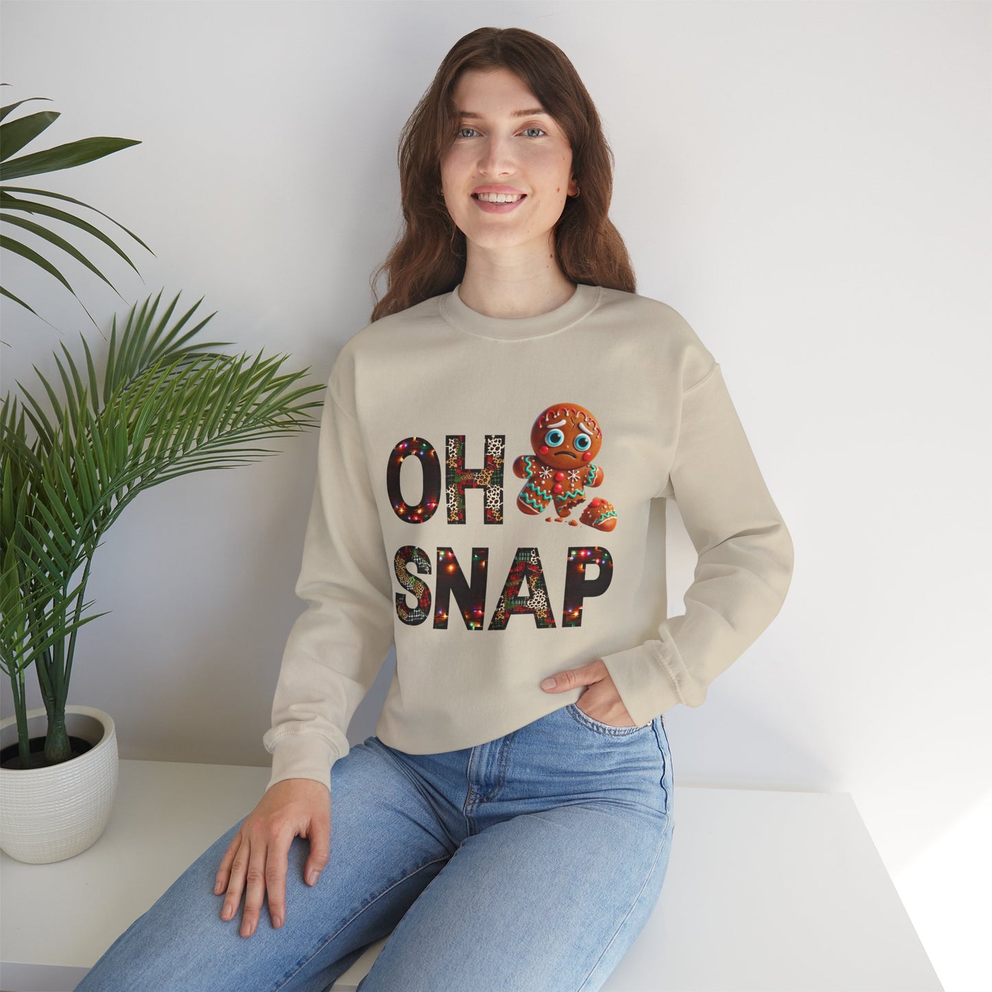 Gingerbread Cookie Sweatshirt "Oh Snap"