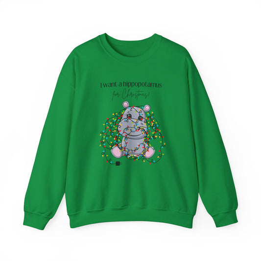 Christmas Hippo Sweatshirt