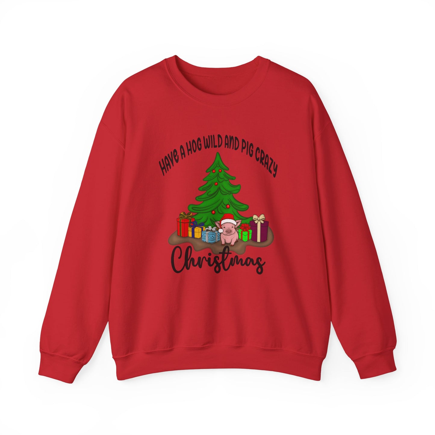 Pig crazy Christmas Unisex Heavy Blend™ Crewneck Sweatshirt