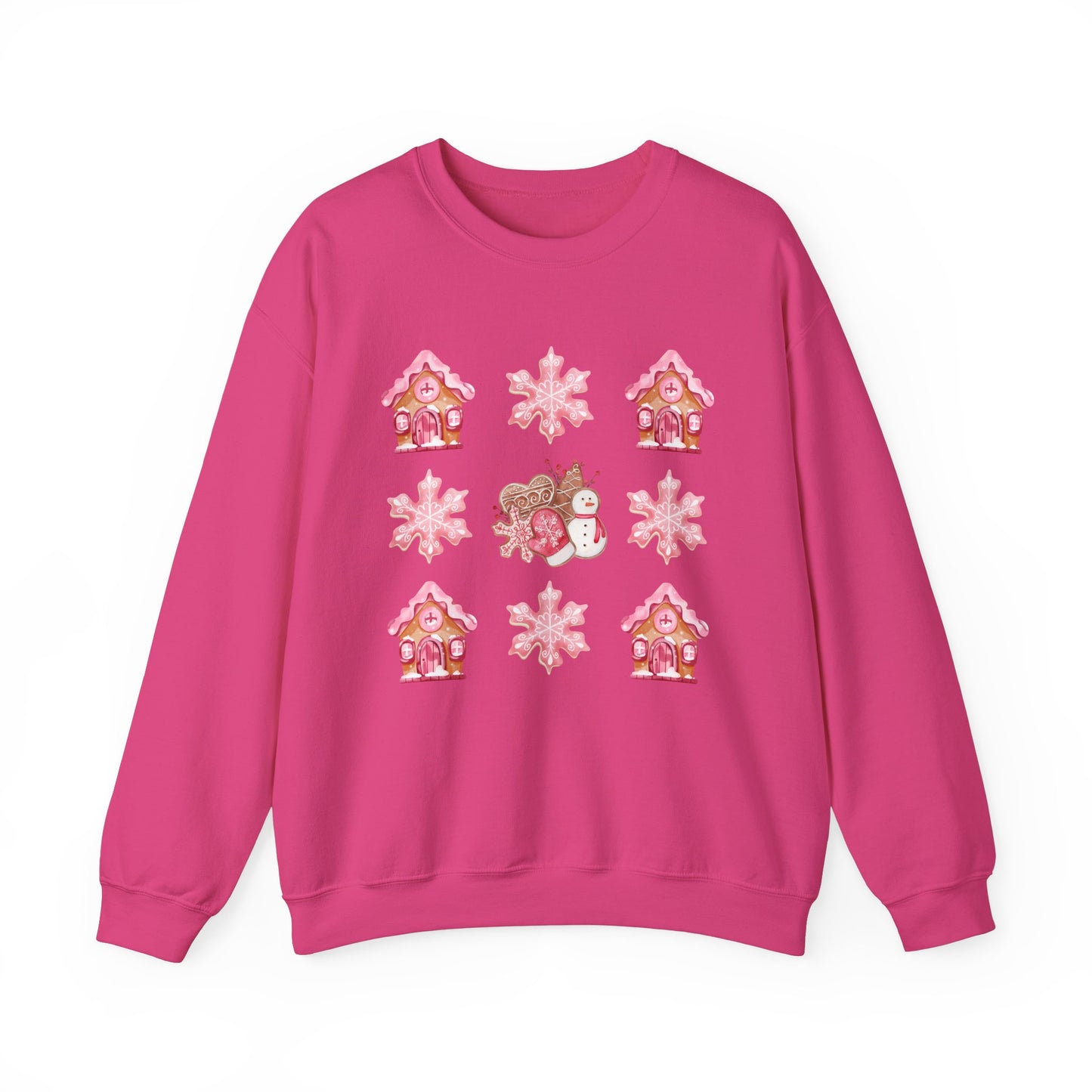 Pink Gingerbread House Crewneck Sweatshirt