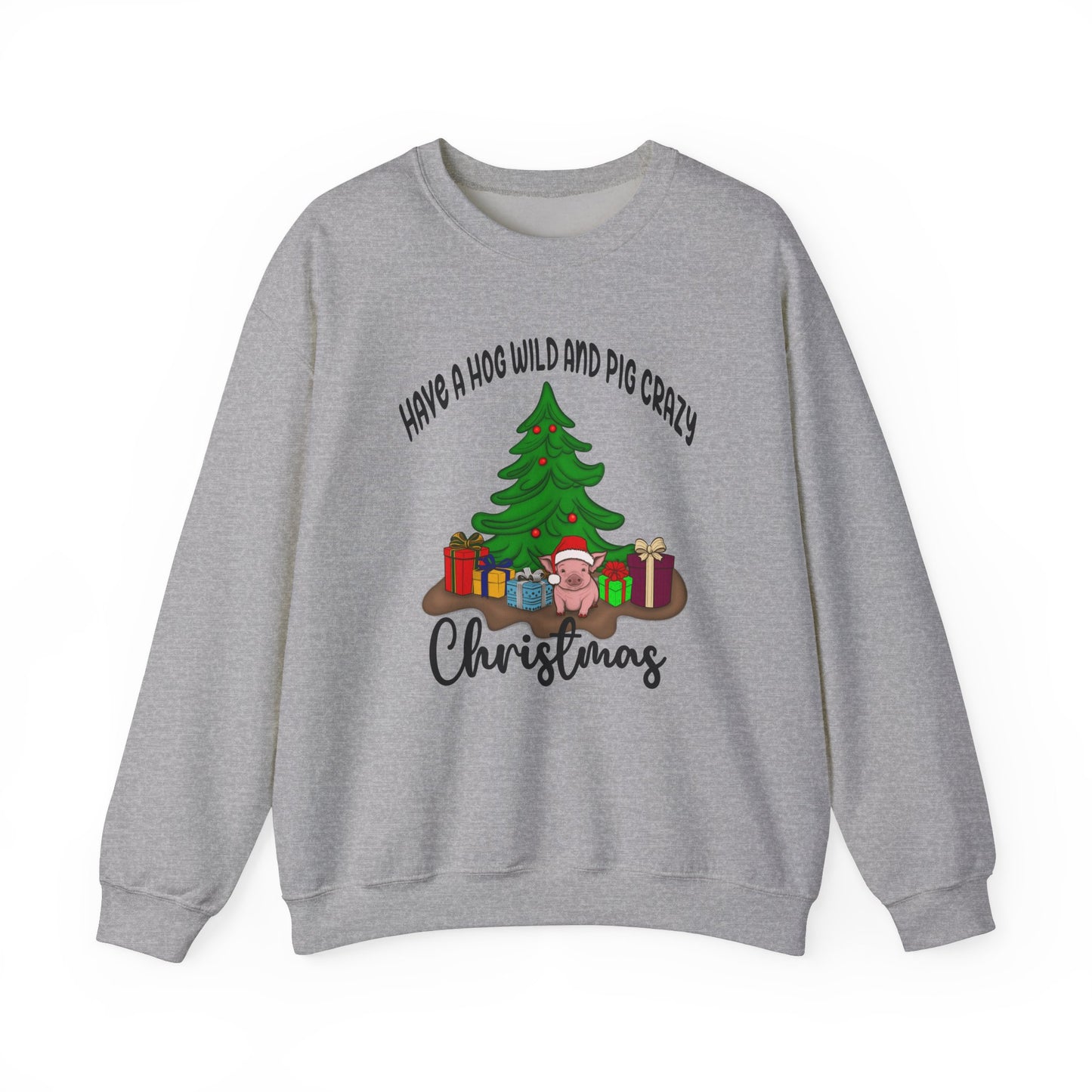 Pig crazy Christmas Unisex Heavy Blend™ Crewneck Sweatshirt