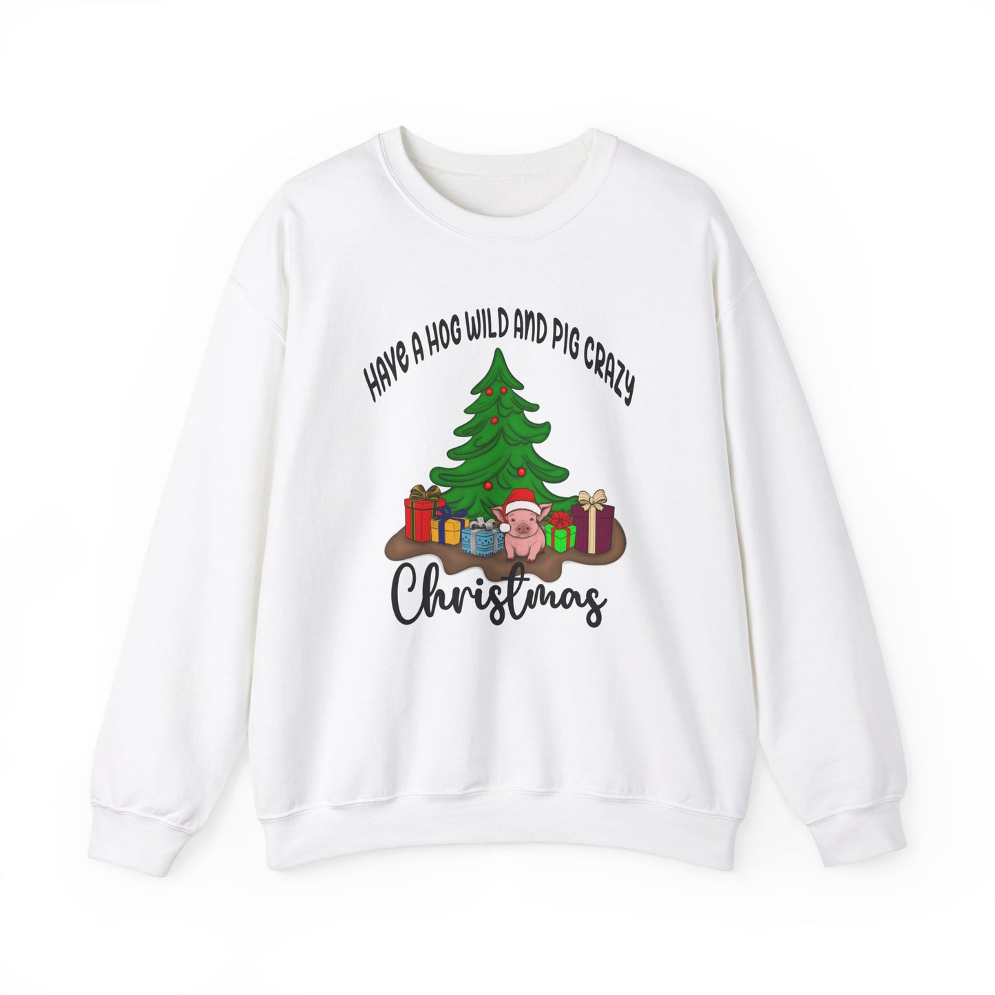 Pig crazy Christmas Unisex Heavy Blend™ Crewneck Sweatshirt