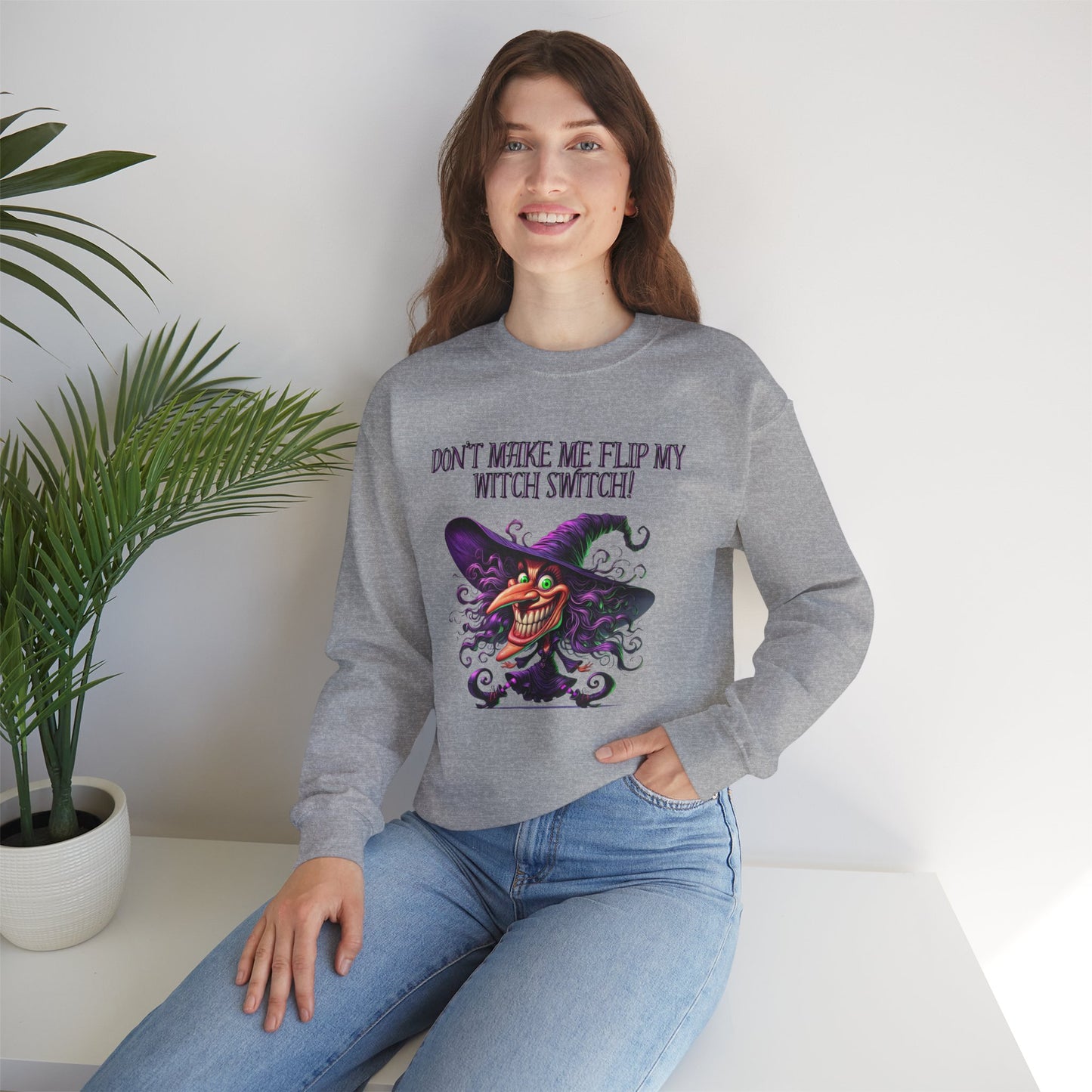 Witch Switch—Unisex Heavy Blend™ Crewneck Sweatshirt