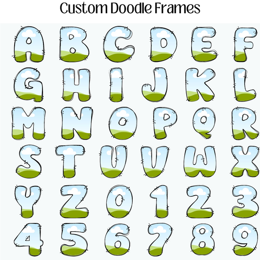 Custom Doodle Alphabet Template for Canva
