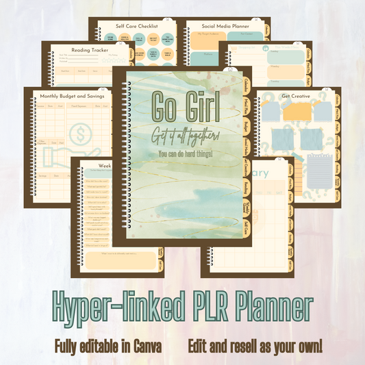 PLR Digital Planner--- Hyper-linked!!!
