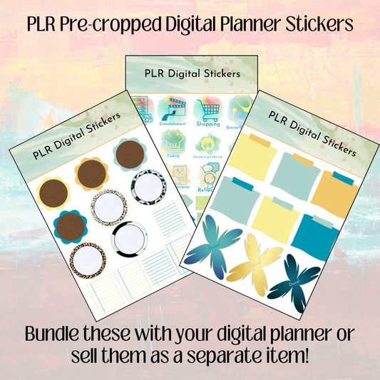 PLR Pre-cropped Digital Stickers