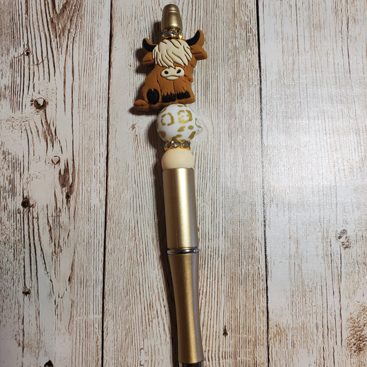 Cow Beaded Pen