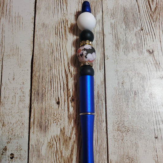 Pink sunflower Beaded Pen