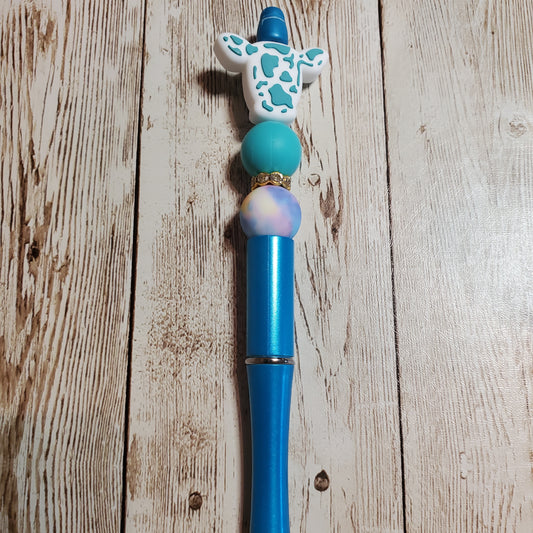 Cow Beaded Pen